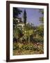 Garden in Bloom, c.1866-Claude Monet-Framed Giclee Print