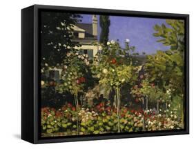 Garden in Bloom, c.1866-Claude Monet-Framed Stretched Canvas