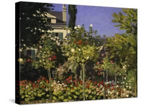 Garden in Bloom, c.1866-Claude Monet-Stretched Canvas