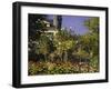 Garden in Bloom, c.1866-Claude Monet-Framed Giclee Print