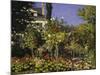 Garden in Bloom, c.1866-Claude Monet-Mounted Giclee Print