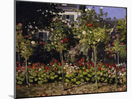 Garden in Bloom, c.1866-Claude Monet-Mounted Giclee Print