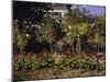 Garden in Bloom, c.1866-Claude Monet-Mounted Giclee Print