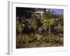 Garden in Bloom, c.1866-Claude Monet-Framed Giclee Print