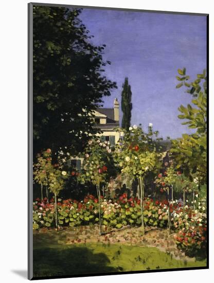 Garden in Bloom, c.1866-Claude Monet-Mounted Giclee Print