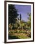 Garden in Bloom, c.1866-Claude Monet-Framed Giclee Print