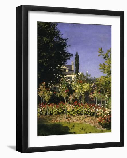 Garden in Bloom, c.1866-Claude Monet-Framed Giclee Print