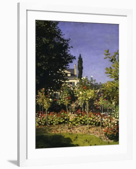 Garden in Bloom, c.1866-Claude Monet-Framed Giclee Print