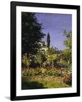 Garden in Bloom, c.1866-Claude Monet-Framed Giclee Print