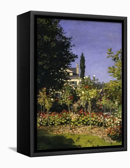 Garden in Bloom, c.1866-Claude Monet-Framed Stretched Canvas