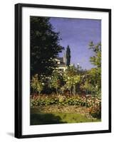 Garden in Bloom, c.1866-Claude Monet-Framed Giclee Print