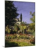 Garden in Bloom, c.1866-Claude Monet-Mounted Giclee Print