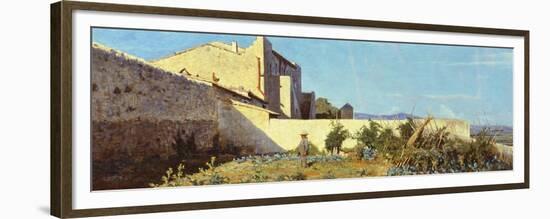 Garden in Castiglioncello-Odoardo Borrani-Framed Premium Giclee Print