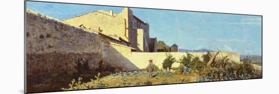 Garden in Castiglioncello-Odoardo Borrani-Mounted Giclee Print