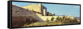 Garden in Castiglioncello-Odoardo Borrani-Framed Stretched Canvas