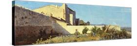 Garden in Castiglioncello-Odoardo Borrani-Stretched Canvas