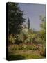 Garden in Flower-Claude Monet-Stretched Canvas