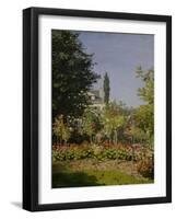 Garden in Flower-Claude Monet-Framed Giclee Print