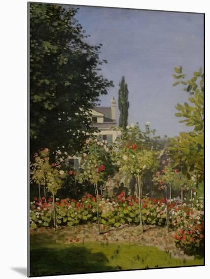 Garden in Flower-Claude Monet-Mounted Giclee Print