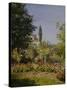 Garden in Flower-Claude Monet-Stretched Canvas