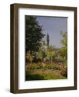 Garden in Flower-Claude Monet-Framed Giclee Print