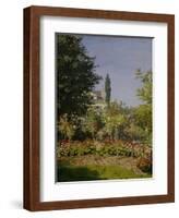 Garden in Flower-Claude Monet-Framed Giclee Print