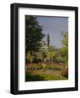 Garden in Flower-Claude Monet-Framed Giclee Print
