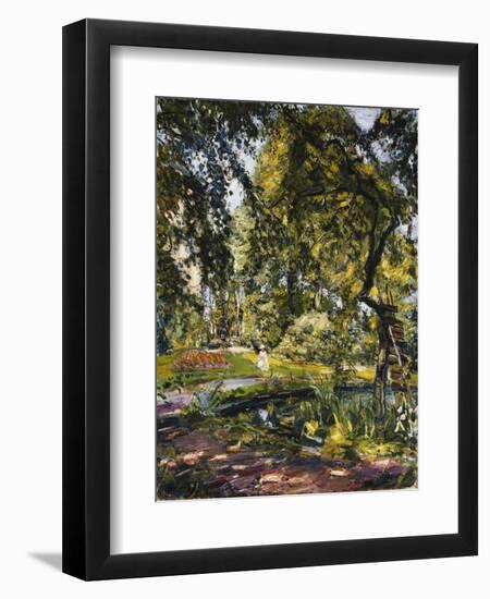 Garden in Godrammstein with a Twisted Tree and Pond-Max Slevogt-Framed Giclee Print