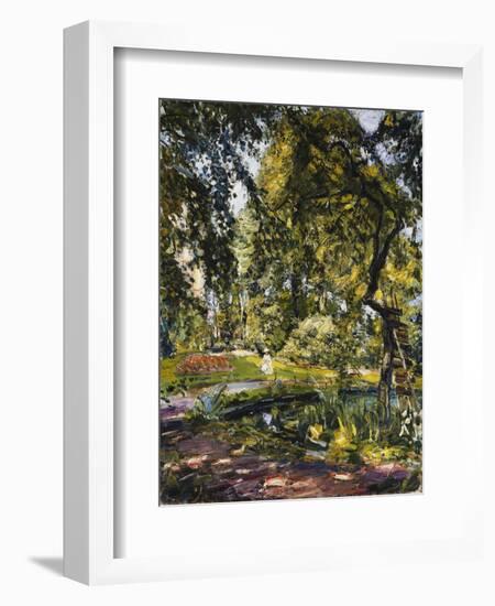 Garden in Godrammstein with a Twisted Tree and Pond-Max Slevogt-Framed Giclee Print