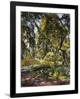 Garden in Godrammstein with a Twisted Tree and Pond-Max Slevogt-Framed Giclee Print