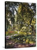 Garden in Godrammstein with a Twisted Tree and Pond-Max Slevogt-Stretched Canvas