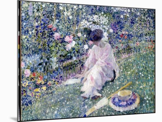 Garden in June, 1911-Frederick Carl Frieseke-Mounted Giclee Print