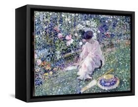 Garden in June, 1911-Frederick Carl Frieseke-Framed Stretched Canvas