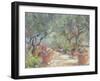 Garden in Porto Ercole, Italy, 1996-Karen Armitage-Framed Giclee Print