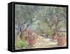 Garden in Porto Ercole, Italy, 1996-Karen Armitage-Framed Stretched Canvas