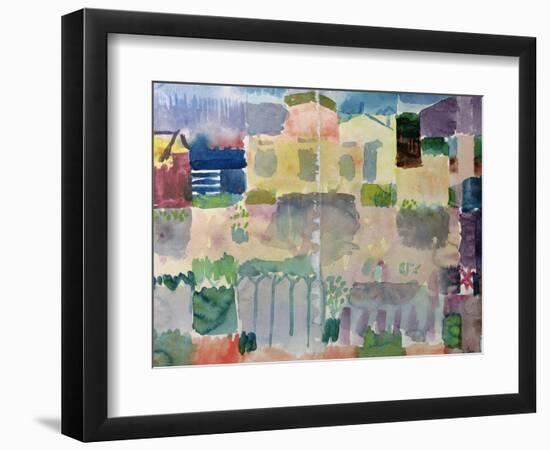 Garden in Saint-Germain, the European Quarter of Tunis, 1914-Paul Klee-Framed Giclee Print