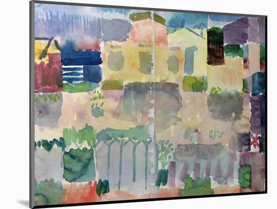 Garden in Saint-Germain, the European Quarter of Tunis, 1914-Paul Klee-Mounted Giclee Print