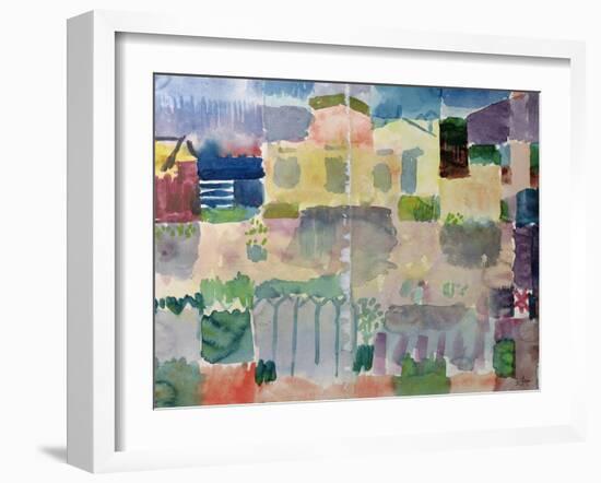 Garden in Saint-Germain, the European Quarter of Tunis, 1914-Paul Klee-Framed Giclee Print