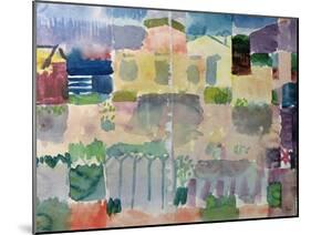 Garden in Saint-Germain, the European Quarter of Tunis, 1914-Paul Klee-Mounted Giclee Print