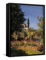 Garden in Sainte-Adresse-Claude Monet-Framed Stretched Canvas