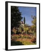 Garden in Sainte-Adresse-Claude Monet-Framed Giclee Print