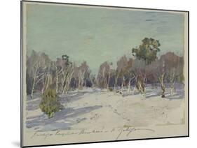 Garden in Snow, 1880S-Isaak Ilyich Levitan-Mounted Giclee Print