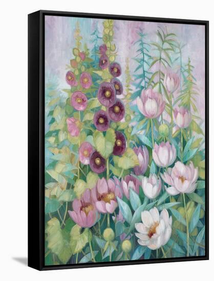 Garden in Spring 1-Vera Hills-Framed Stretched Canvas