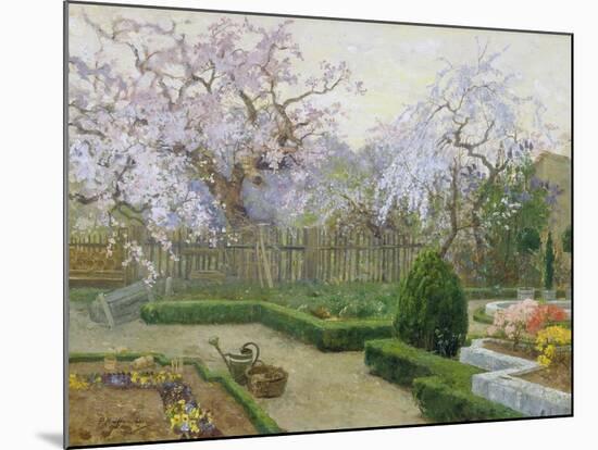 Garden in spring-Paul Reiffenstein-Mounted Giclee Print