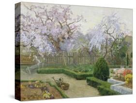 Garden in spring-Paul Reiffenstein-Stretched Canvas