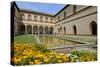 Garden in the Ducal Courtyard, Sforzesco Castle (Castello Sforzesco), Milan, Lombardy, Italy-Peter Richardson-Stretched Canvas