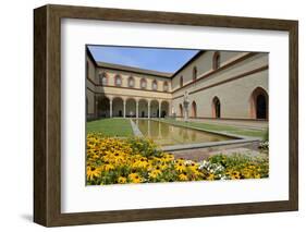 Garden in the Ducal Courtyard, Sforzesco Castle (Castello Sforzesco), Milan, Lombardy, Italy-Peter Richardson-Framed Photographic Print