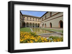 Garden in the Ducal Courtyard, Sforzesco Castle (Castello Sforzesco), Milan, Lombardy, Italy-Peter Richardson-Framed Photographic Print