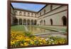 Garden in the Ducal Courtyard, Sforzesco Castle (Castello Sforzesco), Milan, Lombardy, Italy-Peter Richardson-Framed Photographic Print