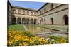 Garden in the Ducal Courtyard, Sforzesco Castle (Castello Sforzesco), Milan, Lombardy, Italy-Peter Richardson-Stretched Canvas